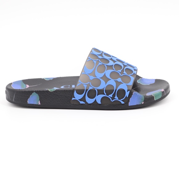 Coach Women’s Udele Signature Floral Printed Slide Sandals - Picture 12 of 14